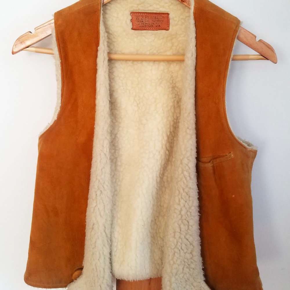 Vintage Deerskin /wool Vest Western Style- Small
